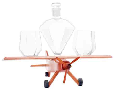 PLANE DIAMOND WHISKY SET 1+2 NA STOJAKU SAMOLOT