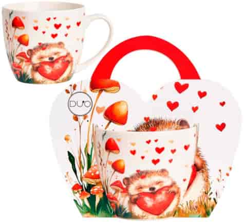 JEŻ KUBEK 460ml + OPAKOWANIE Z RĄCZKĄ