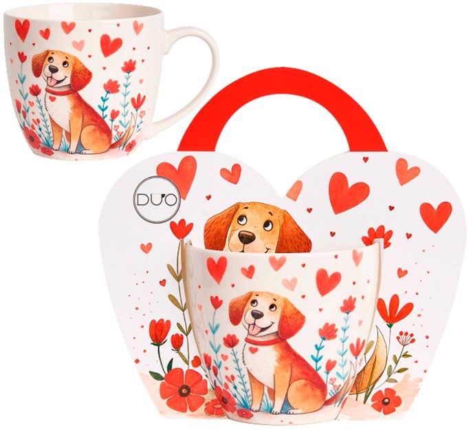 PIES KUBEK 460ml + OPAKOWANIE Z RĄCZKĄ