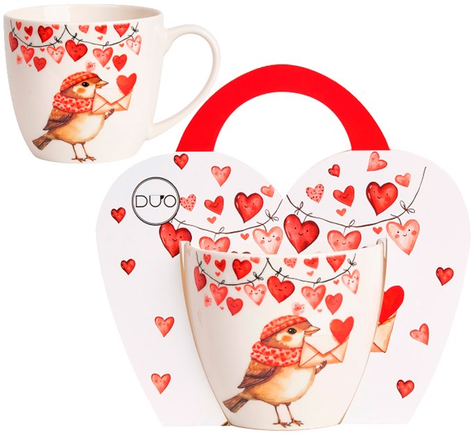 WRÓBEL KUBEK 460ml + OPAKOWANIE Z RĄCZKĄ