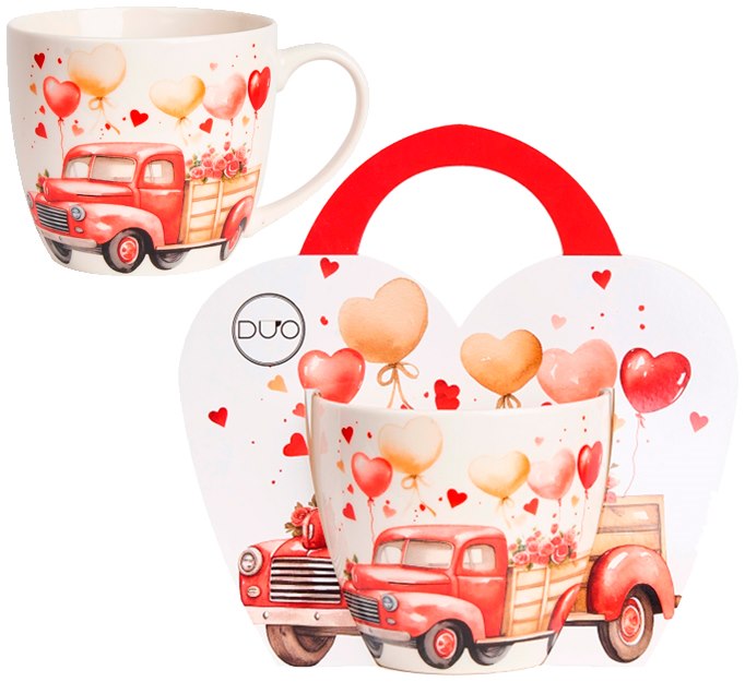 SAMOCHÓD KUBEK 460ml + OPAKOWANIE Z RĄCZKĄ