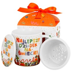 NAJLEPSZY DZIADEK KUBEK ZAPARZACZ W PUDEŁKU 400ml