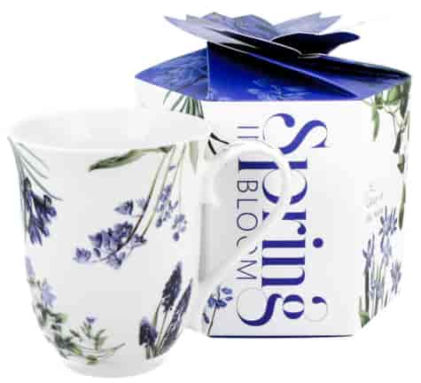 KWIATY NIEBIESKIE KUBEK VINTAGE W PUDEŁKU 460ml
