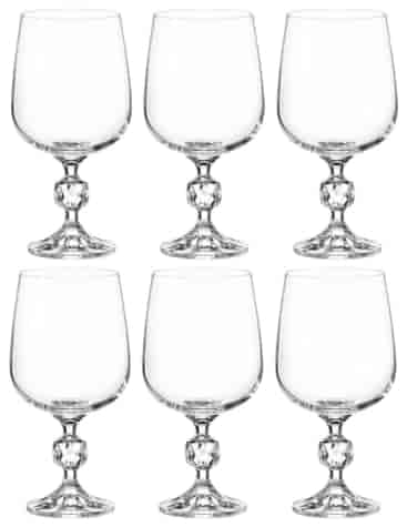 BOHEMIA STERNA KLAUDIA KIELISZEK WINO 340 6szt