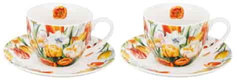 TULIPANY KOMPLET FILIŻANEK 2+2 270ml