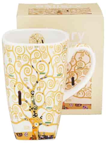 TREE OF LIFE ECRU KUBEK KWADRAT W PUDEŁKU 650ml