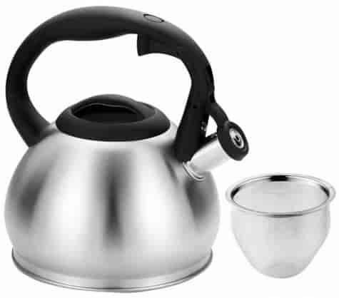 CZAJNIK METALOWY Z GWIZDKIEM 1,2L + SITKO KH-1633