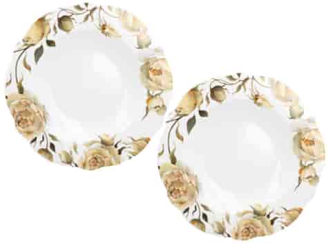 ENGLISH ROSES WHITE TALERZ GŁĘBOKI KOMPLET 2SZT