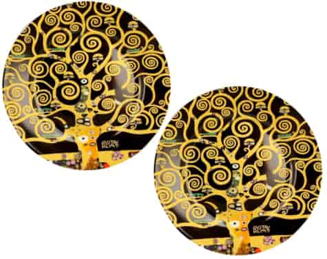 TREE OF LIFE BROWN TALERZ DESEROWY 19,2cm 2SZT