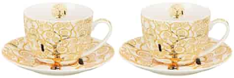 TREE OF LIFE ECRU KOMPLET FILIŻANEK 2+2 280ml