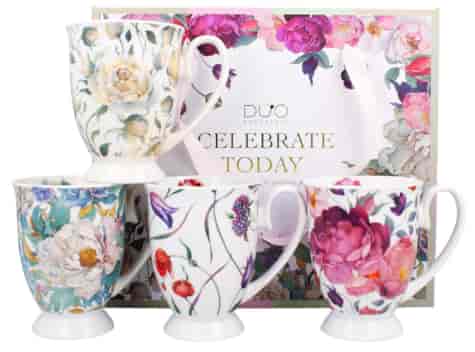 FLOWER KUBEK KOMPLET 4EL W PUDEŁKU 340ml