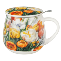 TULIPANY KUBEK ZAPARZACZ BARYŁKA W PUDEŁKU 430ml