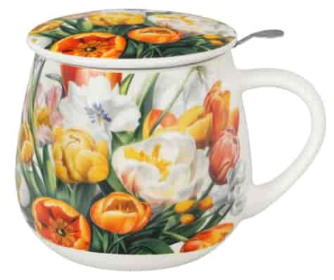 TULIPANY KUBEK ZAPARZACZ BARYŁKA W PUDEŁKU 430ml