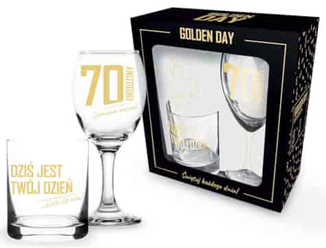 GOLDEN DAY KIELISZEK 220ml SZKLANKA 220ml 2EL - 70