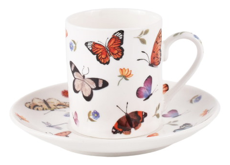 BUTTERFLIES CR ESPRESSO FILIŻANKA 1+1 100ml