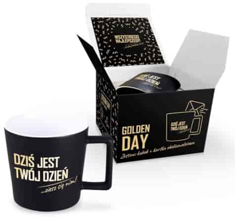 GOLDEN DAY KUBEK 350ml + KARTKA - DZIŚ JEST...
