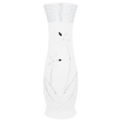 WAZON CERAMICZNY BW65 BIAŁY h-61cm