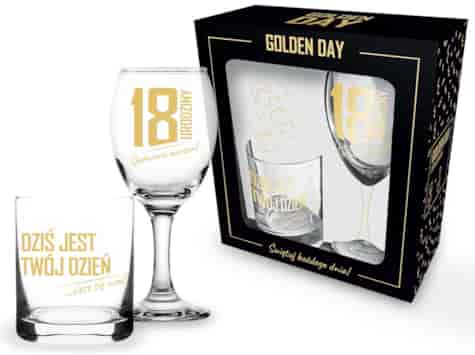 GOLDEN DAY KIELISZEK 220ml SZKLANKA 220ml 2EL - 18