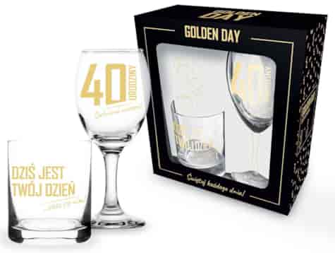 GOLDEN DAY KIELISZEK 220ml SZKLANKA 220ml 2EL - 40