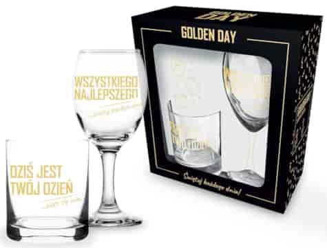 GOLDEN DAY KIELISZEK 220ml SZKLANKA 220ml 2EL - WN
